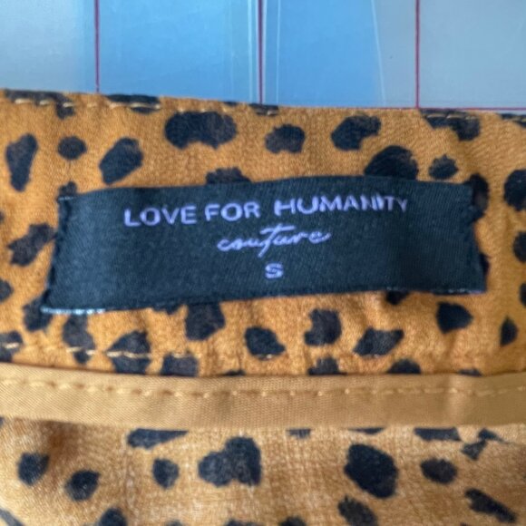 Love For Humanity Couture Womens Skirt Small Animal Print Mini Skorts Ruffle NWT - Picture 5 of 9